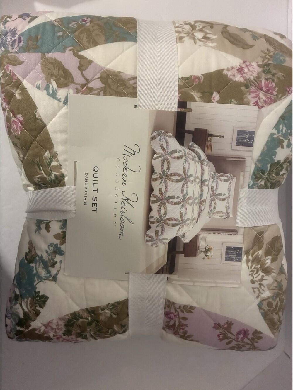 Modern Heirloom 2pc Twin/TWin XL Dahila Chain Quilt Bedding Set